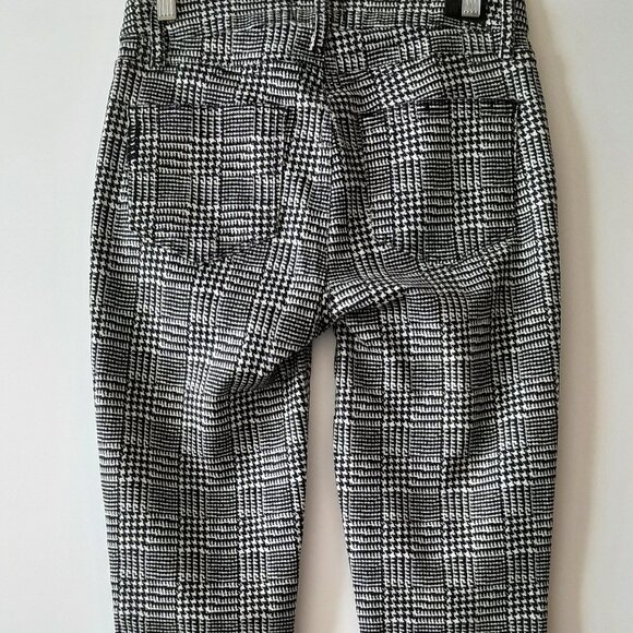 PAIGE Hoxton Ultra Skinny Jeans - Cream/Black Glen Check - Size 27 - Picture 2 of 5